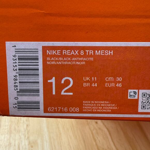 Nike Reax 8 TR Mesh Size 12 Cross Training (621716-008) Men’s Shoes Black New main image 9